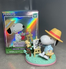 Peanuts Snoopy Mindful Mondays Scene Setter Figurine Woodstock Portrait Painter