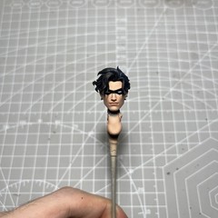 1/12 Painted Nightwing Robin Black Mask Head Sculpt Fit Mcfarlane Action Figure