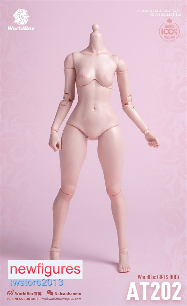 US Worldbox 1:6 AT202 Pale Skin Plump Hip 12 inch Female Action Figure Body Toys