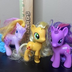 Hasbro My Little Pony 7 Mini Figure Set Mixed Lot Members-The Mane Six-Sparkle