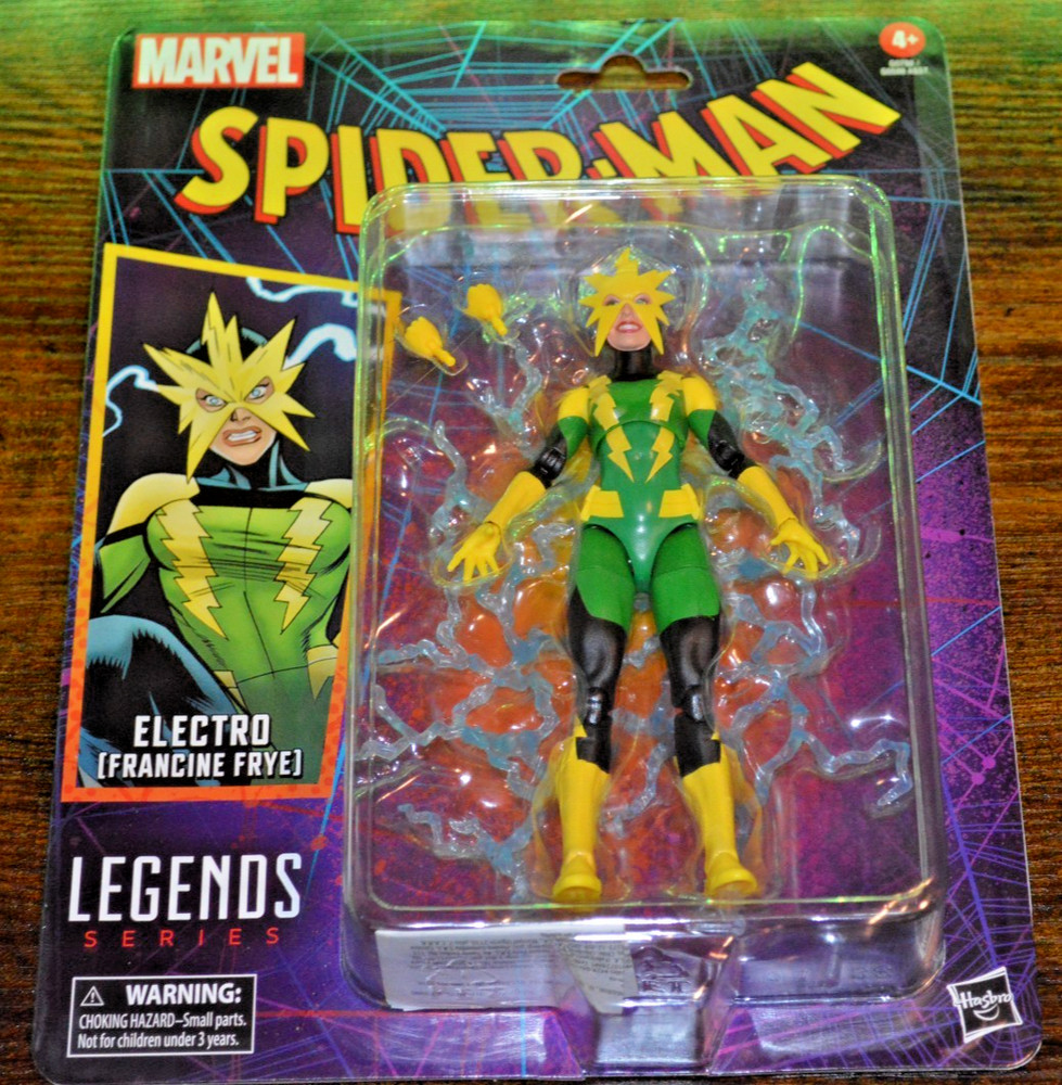 Spider-Man Marvel Legends Retro Electro Francine Frye 6″ Figure NEW Hasbro 202Ma