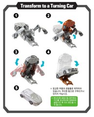 Turning Mecard MIRINAE White ver. Pegasus Transforming Robot Car Card Choirak