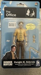 The Office Dwight Schrute Action Figure Lot of 2 Dunder Mifflin Series 1 Sealed