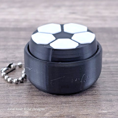 Soccer Ball Clicker – 3D Printed Fidget Toy with Keychain