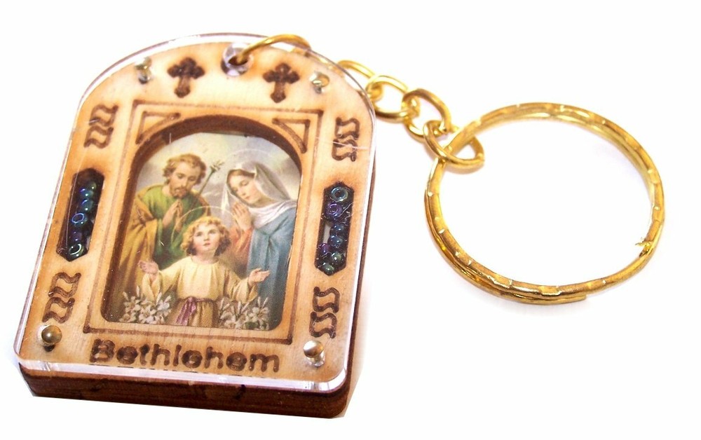 Holy Icon keys ring (2 x 1.2 inches) – Holy Family (packed as gift)