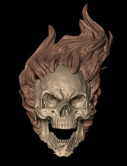 1/12 1/18 Head Sculpt ghost rider Skeleton For 6″ 3.75″Action Figure Body