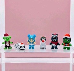 Wigglitz Christmas Collection Assortment Lot of 6 Fantasy Figures 3D Articulated