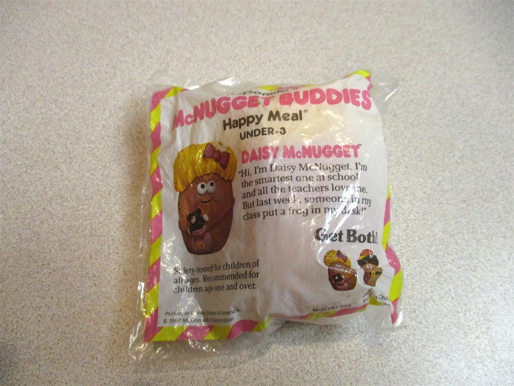 McDonalds 1988 McNugget Buddies Under 3 Toy Daisy McNugget – New