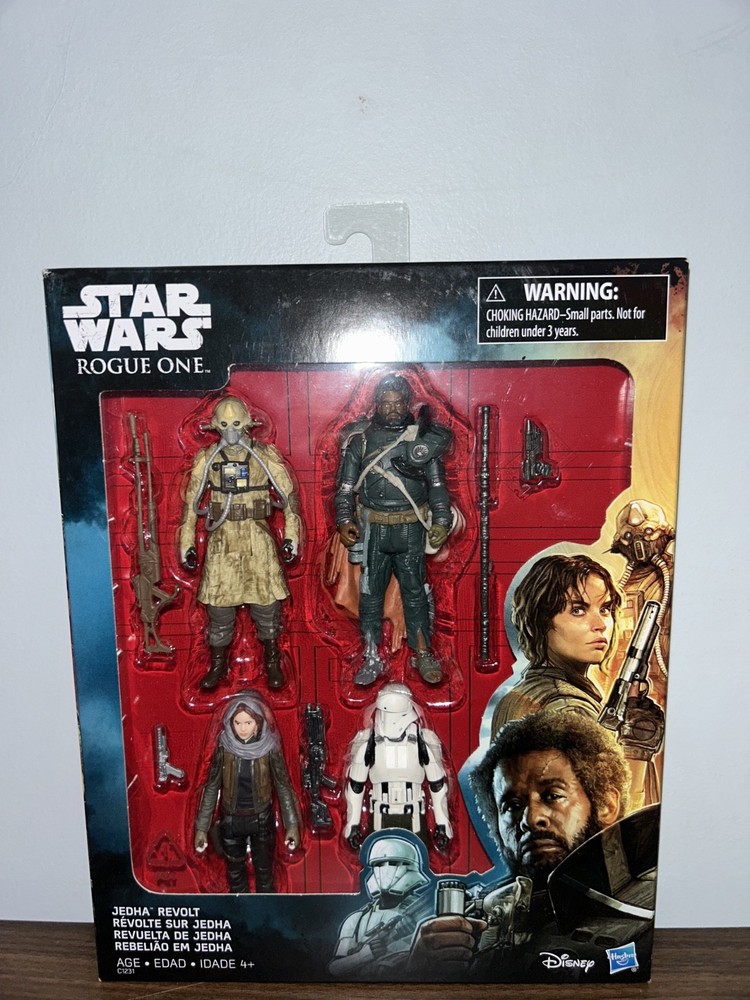 NEW Disney/Hasbro Star Wars Rogue One Jedha Revolt 3.75″ Action Figures 4-Pack