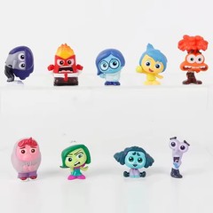 9Pcs/Set Mini Inside Out 2 Action Figure Toy Cartoon Movie Joy Anxiety Anger