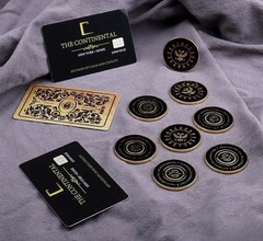 JOHN WICK CONTINENTAL ADJUDICATOR GOLD COINS HOTEL CARD COLLECTORS COSPLAY PROP
