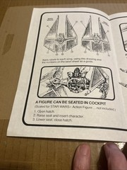 Star Wars Tie Interceptor Vehicle 1983 Vintage Instructions RARE