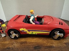 RARE 1991 Hasbro James Bond JR. Sports Car + 2 Action Figures Lot Vintage Toys