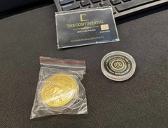 JOHN WICK CONTINENTAL ADJUDICATOR GOLD COINS HOTEL CARD COLLECTORS COSPLAY PROP
