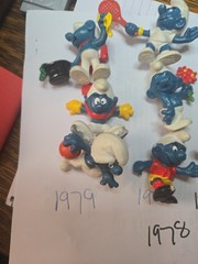 Vintage 1960s 1970s 1990 Smurfs Figures Lot of 11 Peyo Schleich Smurf Figurines