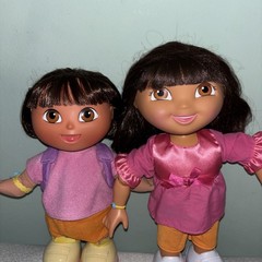 Dora The Explorer We Did It Dancing Dora Doll Lot of 2 Mattel See Video