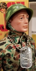 GI Joe 3D printed replacement helmet lug, D lug in green, blue, black & white