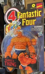 MARVEL LEGENDS THE THING FIGURE MOC VHTF RETRO CARDED THE THING FIGURE F4.