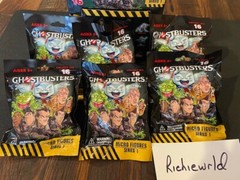 FULL DISPLAY of 24 GHOSTBUSTERS CRYPTOZOIC MICRO FIGURES-VHTF ! ALL 24 PACKS !