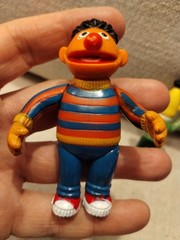 1985 Sesame Street Ernie & Bert 3″ Action Figures, Tara Toys, Vintage