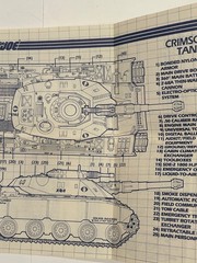 1985 GI JOE Cobra Motorized Crimson Attack Tank Original Blueprints Instrs. CAT