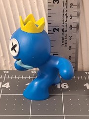 Lot of 3 Rainbow Friends Blue Cyan Metallic Orange Figures 2.5″ Cake Toppers