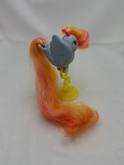 Tiffany Tails Fairy Tails My Little Pony Blue Bird Orange Hair With Stand 1980s