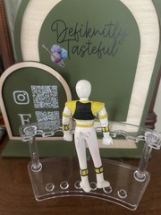 1994 POWER RANGERS White Ranger AF Bendable Rubber Bend-Em Jason David Frank VTG