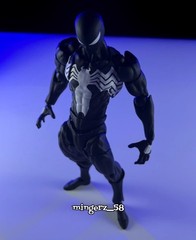 MESS TOYS Symbiote Spider-Man Action Figure Black Suit Collectible Model Gifts