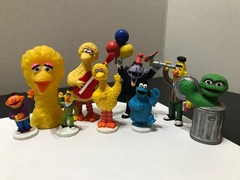 Vintage 1980’s Sesame Street PVC Figure Cake Topper Lot X 9 Pieces