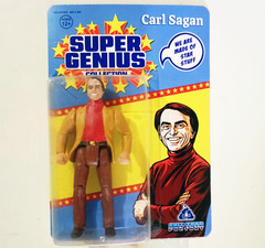 Super Genius 4.75 inches x 4 figures, Einstein, Tesla, Sagan, Asimov. Not a Toy