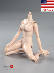1/6 Female Pale Super Large Breast Chest Flexible Joint Body For 12″Figure Model