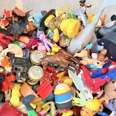 Large Lot of Toys, Cartoon Characters, Fast Food, Movie Minis, Vtg. – 13.5 lbs