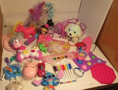 25+ Pc Toy Lot For Little Girls Ages 4+ Misc Assortment Pony Doll Toys Game Art