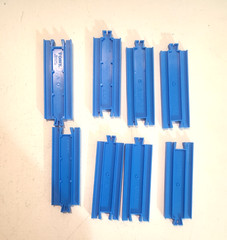 Vtg TOMY Plarail Blue Train Track Bridge Lot 145 pc Thomas & Friends TrackMaster