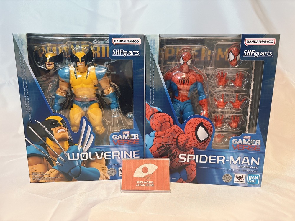 S.H.Figuarts Spider-Man Wolverine Marvel’s GAMERVERSE Bandai Action Figure Set