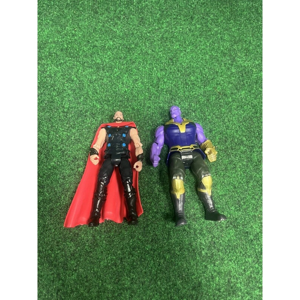 Thor & Thanos MCU Avengers 4 Superhero & Villain Action Figures Unbranded