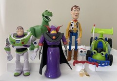 Toy Story Action Figure Set~Talking Woody & Zurg w/Buzz, Rex, Forky ,RC