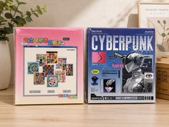 Cyberpunk Retro Futuristic Sticker Book – 30 DIY Decorative Sheets