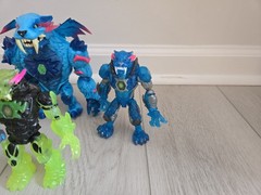 Lot 4 Mr Beast Lab Panther Action Figure Collector Toy Mutant Blue Gray Green