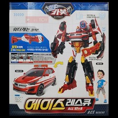 Hello Carbot Santafe Ace Rescue All Star Fire Truck Transformer Robot Led Sound