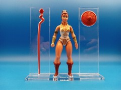 MOTU Vintage Teela Acrylic Base Set / Stand ** NO Toy Included **