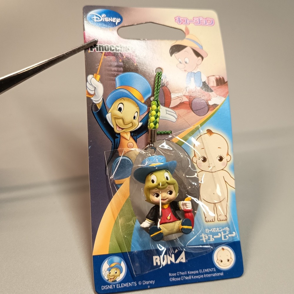 KEWPIE Baby as PINOCCHIO JIMINY CRICKET 1″ Mini Figure Toy Miniature Rose ONeill