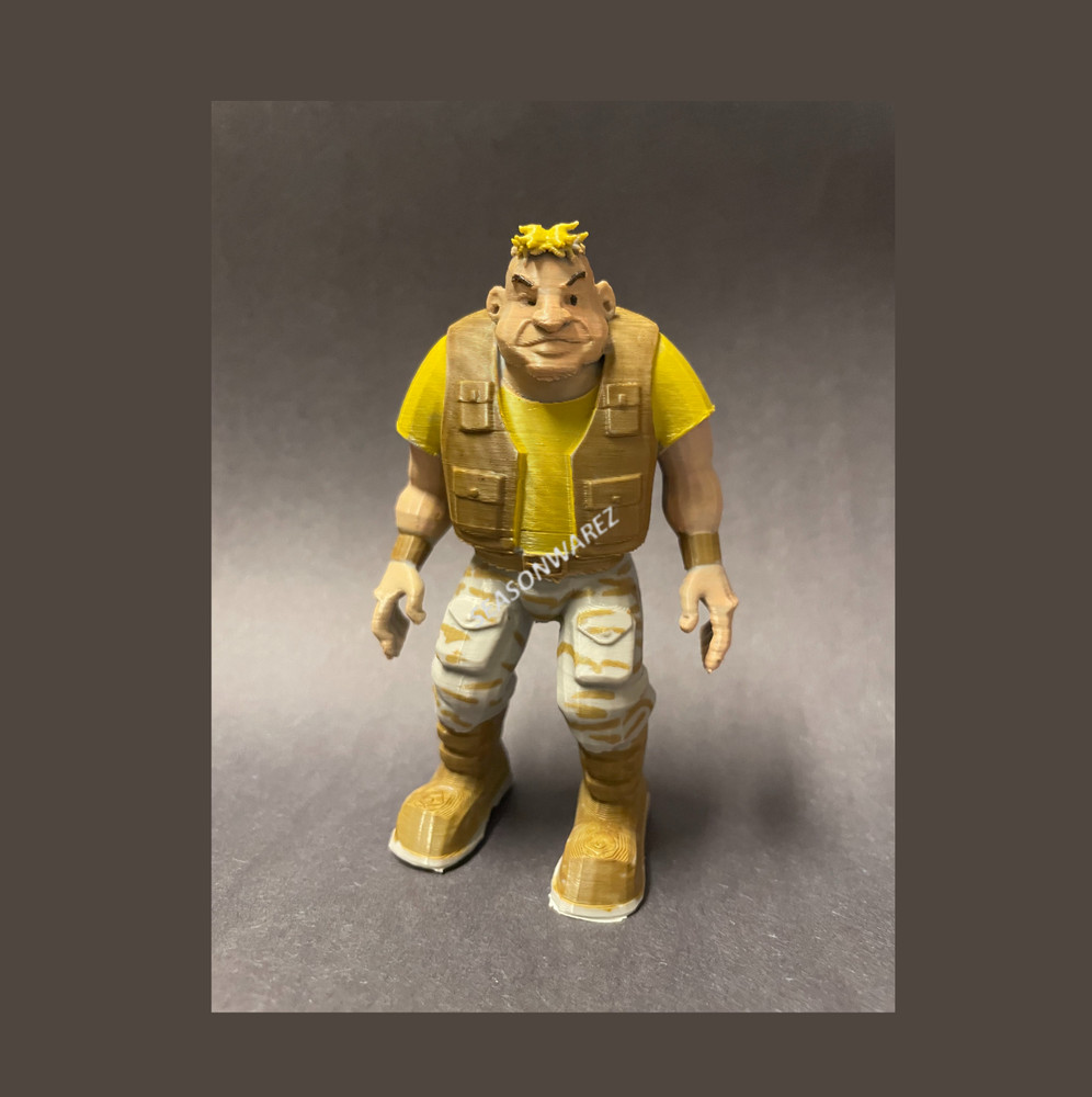 Human Rocksteady TMNT Hand Painted Figure FDM Printed