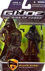G.I. Joe The Rise of Cobra 3 3/4 Movie Action Figure- Snake Eyes Paris Pursuit w