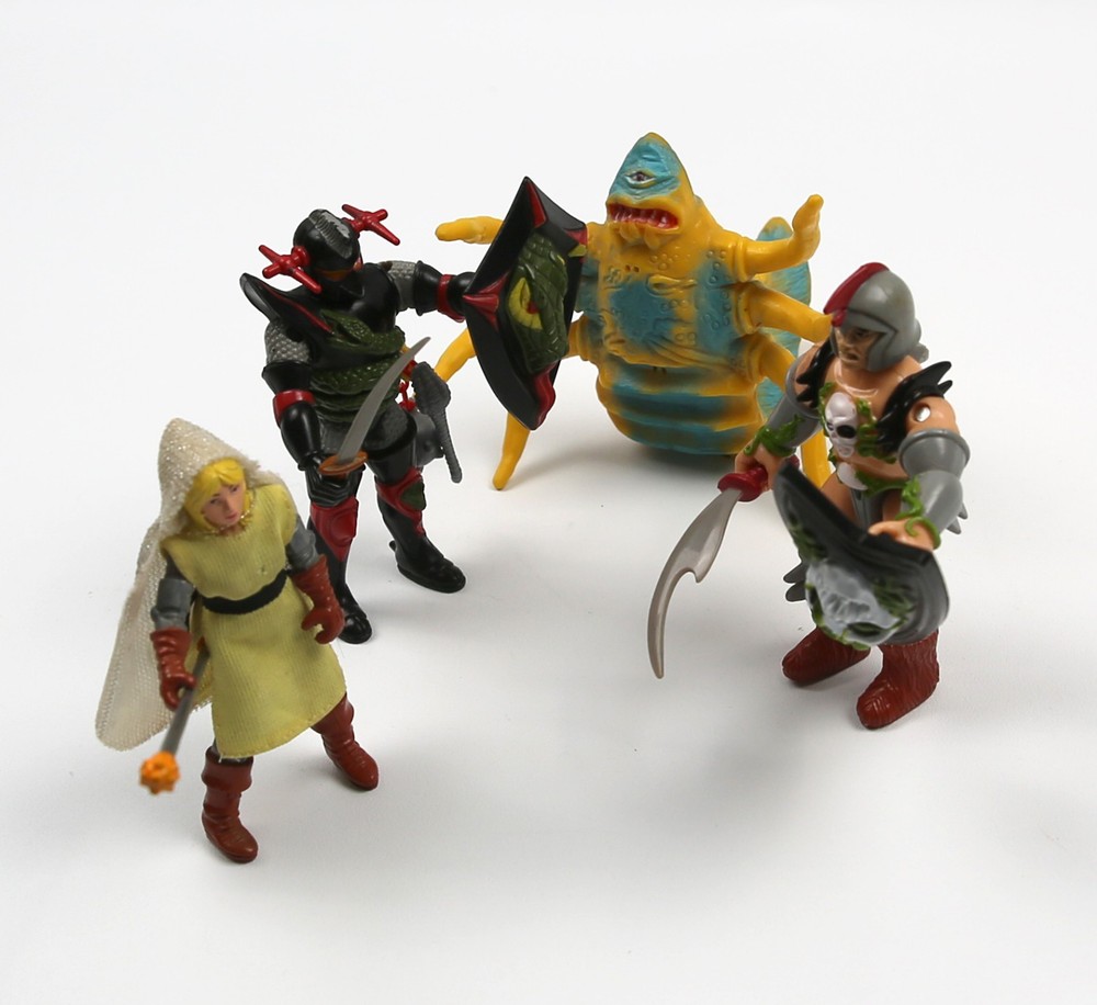 Vintage Dungeons & Dragons Lot LJN 1983 Mercion Drex Raging Roper Grimsword