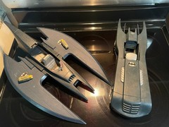 Vintage 90s Batman Animated Series Batwing Batmobile Hover Kenner-Incomplete
