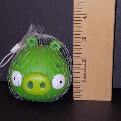 Angry Birds Stress Ball Pencil Topper Green Pig 3″ Foam Figure Rovio 2012 NEW