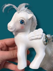 Vintage My Little Pony Princess Tiffany Pegasus G1 MLP White Jeweled 1987