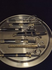 Set Of 7 Ancient Swords And Scabbards Model Keychain Accessory Set Brand New